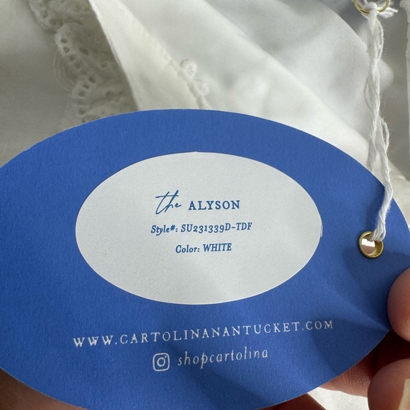 Cartolina Nantucket Allyson Dress In White NWT - Picture 7 of 13